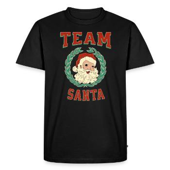 Équipe Père Noël Drôle Noël - T-shirt Premium bio Homme - noir - Devant - Nico (187cm)