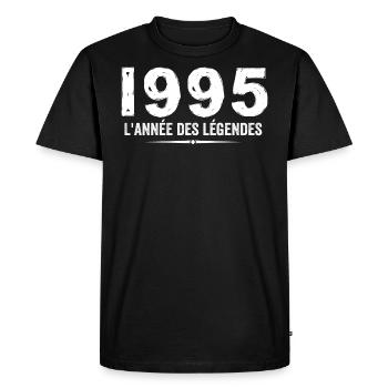 1995 Year of the Legends - 1995 Anniversary Gift - Men's Premium Organic T-Shirt - black - Front - Nico (187cm)