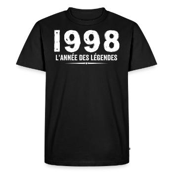1998 Year of the Legends - 1998 Anniversary Gift - Men's Premium Organic T-Shirt - black - Front - Nico (187cm)