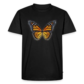 Papillon printemps été - T-shirt Premium bio Homme - noir - Devant - Nico (187cm)