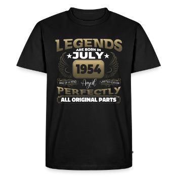 Légende Vintage 1954 juillet 70e cadeau d’anniversaire - T-shirt Premium bio Homme - noir - Devant - Nico (187cm)