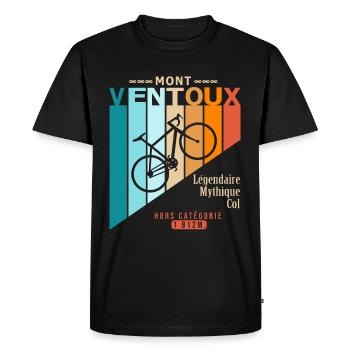 vélo mont ventoux cyclsite velo - T-shirt Premium bio Homme - noir - Devant - Nico (187cm)