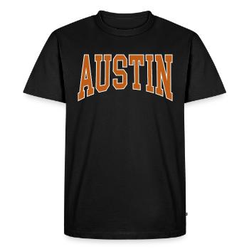 Austin - Men's Premium Organic T-Shirt - black - Front - Nico (187cm)