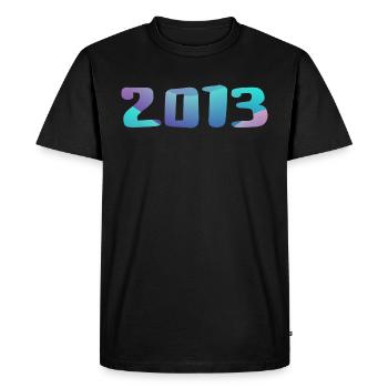 Cadeau Anniversaire 2013 Millésime 2013 Rétro 2013 - T-shirt Premium bio Homme - noir - Devant - Nico (187cm)