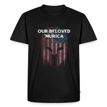 Notre bien-aimé Murica Patriotisme patriotique américain - T-shirt Premium bio Homme - noir - Devant - Nico (187cm)