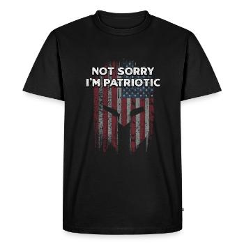 Not Sorry Im Patriotic Proud American Confident - Men's Premium Organic T-Shirt - black - Front - Nico (187cm)