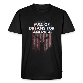Plein de rêves pour l’Amérique fière patriotique - T-shirt Premium bio Homme - noir - Devant - Nico (187cm)