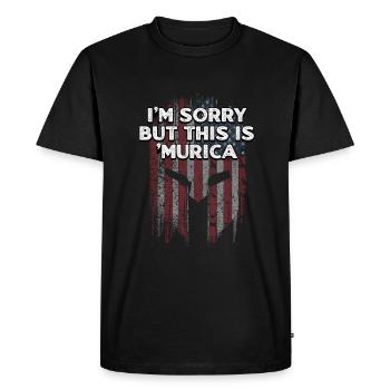 Désolé mais c’est Murica drôle d’humour du 4 juillet - T-shirt Premium bio Homme - noir - Devant - Nico (187cm)