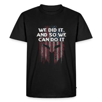 Nous l’avons fait patriotique américain patriotisme États-Unis - T-shirt Premium bio Homme - noir - Devant - Nico (187cm)