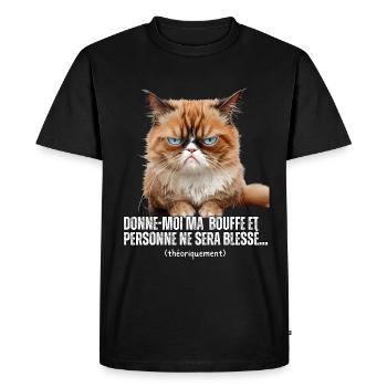 Chats mèmes sarcastique humoristiques - T-shirt Premium bio Homme - noir - Devant - Nico (187cm)
