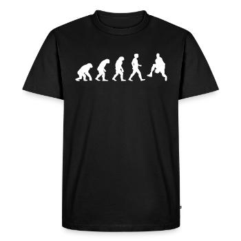 Evolution of Man | Basketball - Men's Premium Organic T-Shirt - black - Front - Nico (187cm)