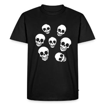 Crânes rieurs - T-shirt Premium bio Homme - noir - Devant - Nico (187cm)