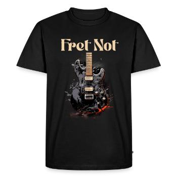 Fret Pas Drôle Citation Professeur De Guitare - T-shirt Premium bio Homme - noir - Devant - Nico (187cm)