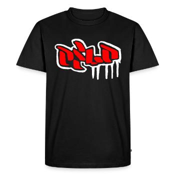 Oslo Grafitti - Men's Premium Organic T-Shirt - black - Front - Nico (187cm)