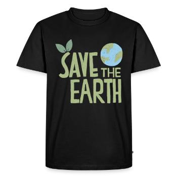 Save The Earth Sustainable Climate Change - Men's Premium Organic T-Shirt - black - Front - Nico (187cm)