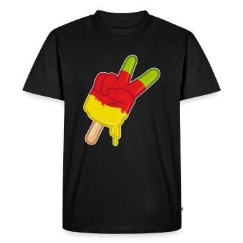 Peace Ice - T-shirt Premium bio Homme - noir - Devant - Nico (187cm)