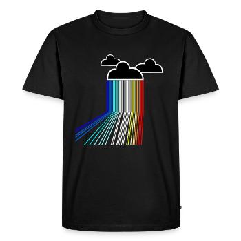 rainbow cloud - Men's Premium Organic T-Shirt - black - Front - Nico (187cm)
