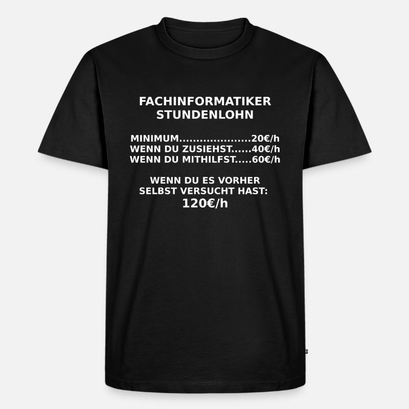 fachinformatiker - Männer Premium Bio T-Shirt - Schwarz