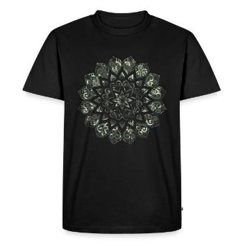 Mandala - T-shirt Premium bio Homme - noir - Devant - Nico (187cm)