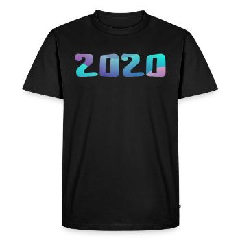 Birthday Gift 2020 Vintage 2020 Retro 2020 - Men's Premium Organic T-Shirt - black - Front - Nico (187cm)