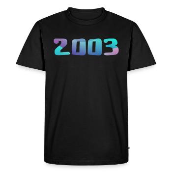 Cadeau Anniversaire 2003 Millésime 2003 Rétro 2003 - T-shirt Premium bio Homme - noir - Devant - Nico (187cm)