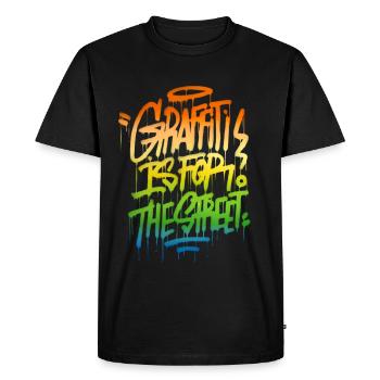graffiti - est de la rue - T-shirt Premium bio Homme - noir - Devant - Nico (187cm)