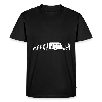 Camping Evolution Camper Camping nature nature - T-shirt Premium bio Homme - noir - Devant - Nico (187cm)