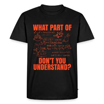 Mathematician math gift Funny saying - Men's Premium Organic T-Shirt - black - Front - Nico (187cm)