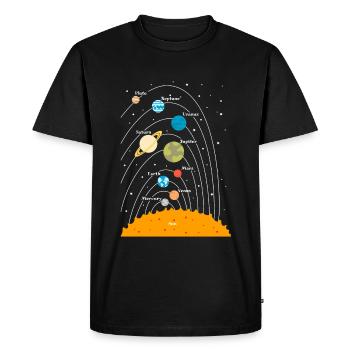 Cadeau astronomie astronomie astronomie planète planète - T-shirt Premium bio Homme - noir - Devant - Nico (187cm)