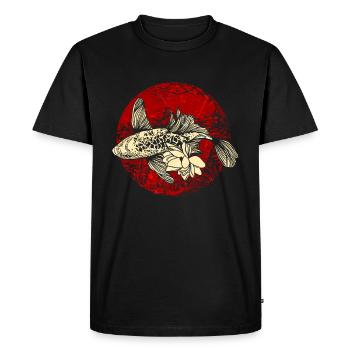 Koi fish Japan art - Men's Premium Organic T-Shirt - black - Front - Nico (187cm)