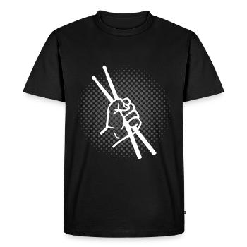 Drummer Drummer Drummer Sticks idea - Men's Premium Organic T-Shirt - black - Front - Nico (187cm)