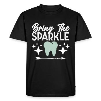 teeth shine - Men's Premium Organic T-Shirt - black - Front - Nico (187cm)