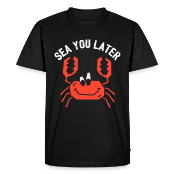 Crab Sea You Later - Men's Premium Organic T-Shirt - black - Front - Nico (187cm)