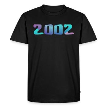 Cadeau Anniversaire 2002 Millésime 2002 Rétro 2002 - T-shirt Premium bio Homme - noir - Devant - Nico (187cm)