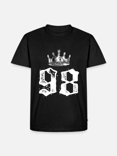 98 Number crown - Men's Premium Organic T-Shirt - black