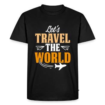tour du monde - T-shirt Premium bio Homme - noir - Devant - Nico (187cm)