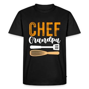 chef chef grandfather - Men's Premium Organic T-Shirt - black - Front - Nico (187cm)