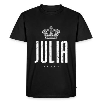 Juliet - Men's Premium Organic T-Shirt - black - Front - Nico (187cm)