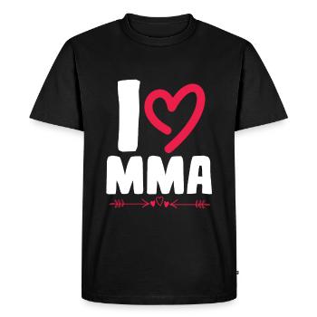 J’adore le Mma - T-shirt Premium bio Homme - noir - Devant - Nico (187cm)