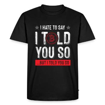 crypto bitcoin - T-shirt Premium bio Homme - noir - Devant - Nico (187cm)