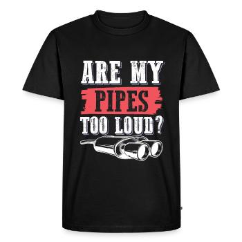 pipes moto - T-shirt Premium bio Homme - noir - Devant - Nico (187cm)