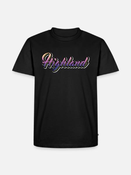 HIghland - Männer Premium Bio T-Shirt - Schwarz