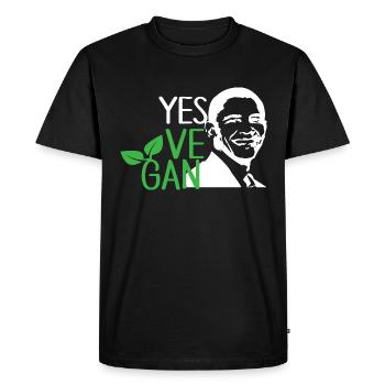 Yes Ve Gan Vegan Vegan Saying Funny Vegan - Men's Premium Organic T-Shirt - black - Front - Nico (187cm)