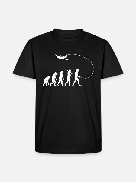 Evolution of the pilot - Men's Premium Organic T-Shirt - black