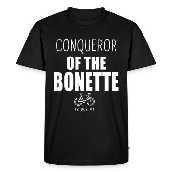 Conquérant de la Bonette cycliste Alpes - T-shirt Premium bio Homme - noir - Devant - Nico (187cm)
