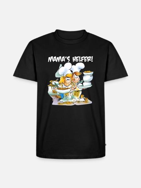 Mama's Helfer - Männer Premium Bio T-Shirt - Schwarz