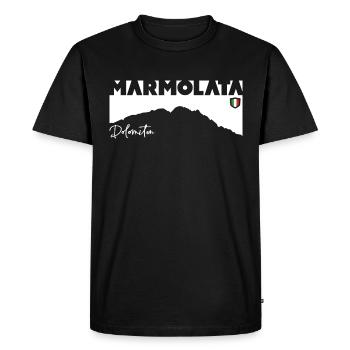 Marmolata Marmolada highest peak Dolomites mountain - Men's Premium Organic T-Shirt - black - Front - Nico (187cm)