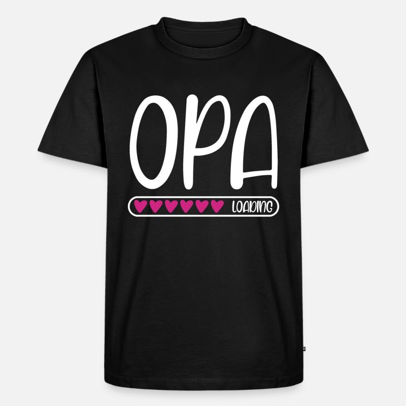 Opa loading - Männer Premium Bio T-Shirt - Schwarz