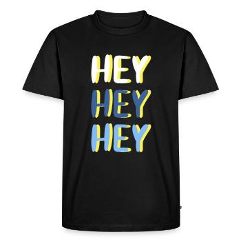 Hé hé hé hé - T-shirt Premium bio Homme - noir - Devant - Nico (187cm)