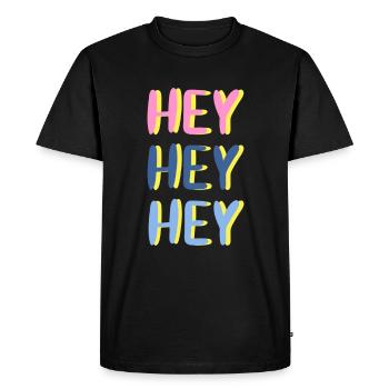Hé hé hé hé - T-shirt Premium bio Homme - noir - Devant - Nico (187cm)